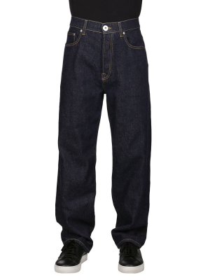 Lanvin Rear Logo Patch Straight-leg Jeans