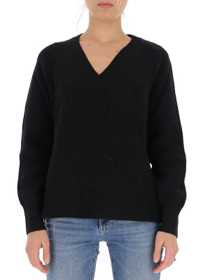 Michael Michael Kors V-neck Ribbed Sweater