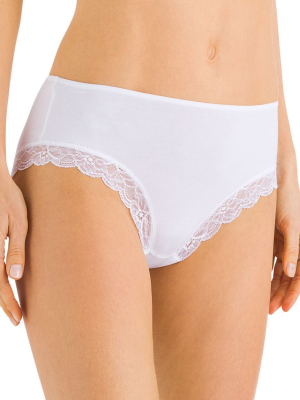 Cotton Lace Hi Cut Brief