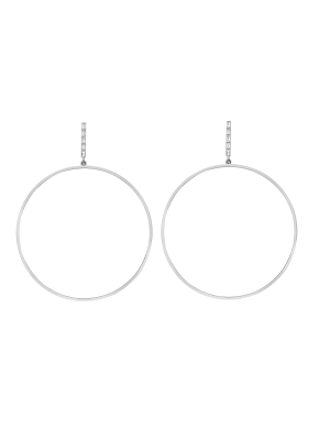 Xl Baguette Bar Hoops W-d