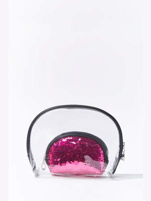 Transparent & Sequin Pouch