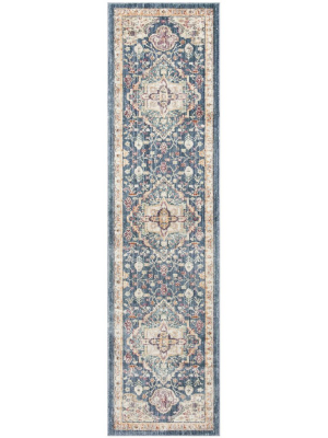 Illusion Blue/purple Runner Rug