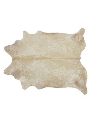 Natural Brazilian Champagne Cowhide Xxl