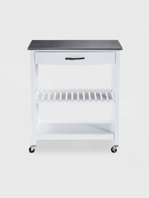 Holland Kitchen Cart With Stainless Steel Top - Boraam