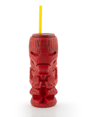 Beeline Creative Geeki Tikis Marvel Iron Man Tumbler | Tiki Style Plastic Cup | Holds 22 Ounces