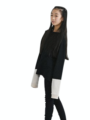 Black Overlength Sleeve Tee