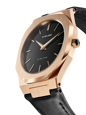 Ultra Thin Leather 40 Mm - Rose Gold