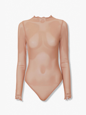 Sheer Lettuce-edge Bodysuit