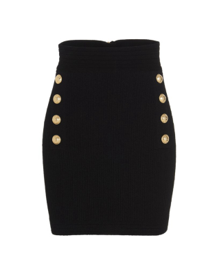 Balmain High-waisted Mini Skirt