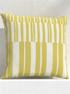Striped Lines Bamboo 20" Outdoor Pillow