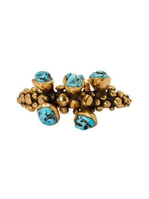 No. 8 Mine Turquoise Nugget Bangle