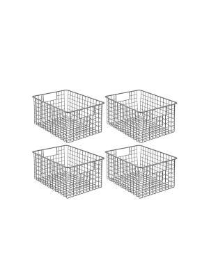 Mdesign Bath Metal Storage Organizer Basket - 4 Pack