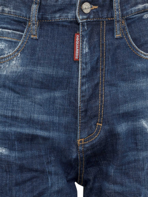 Dsquared2 Logo Patched Straight-leg Jeans