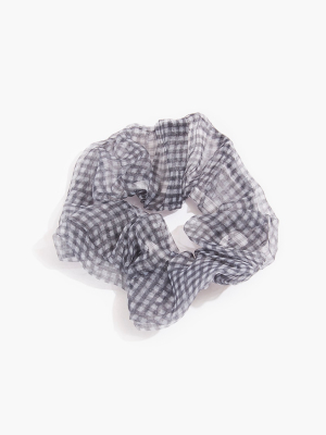 Gingham Print Scrunchie