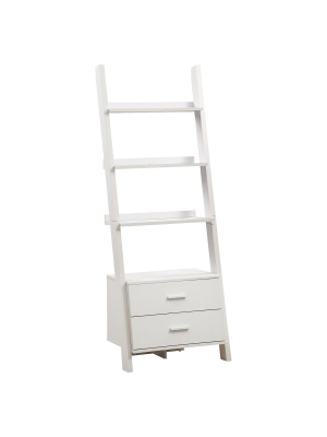 69" Ladder Bookcase With Drawers - Everyroom