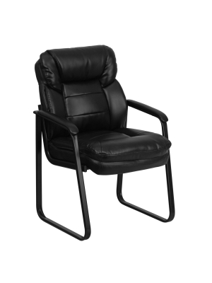 Executive Side Chair Black Leather - Flash Furniture