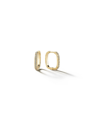 Piece Square Hoop Earrings