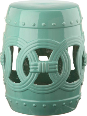 Double Coin Garden Stool Light Blue