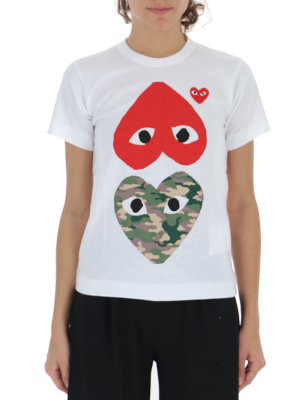 Comme Des Garçons Play Logo Print T-shirt