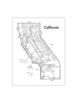 California State Letterpress Print