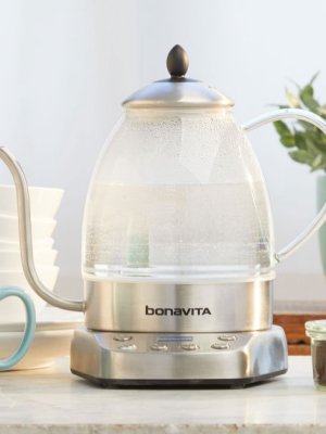 Bonavita Cosmopolitan 1.3l Variable Temperature Gooseneck Kettle, Glass