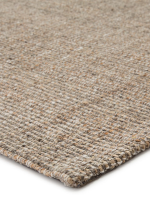 Sutton Natural Solid Tan & Black Rug