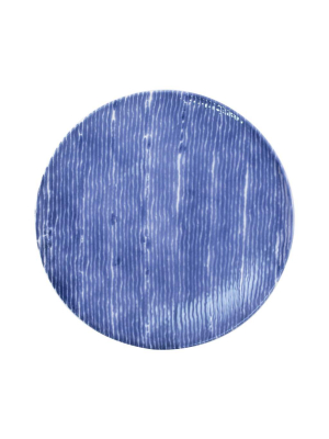 Vietri Viva Santorini Stripe Dinner Plate - Blue & White