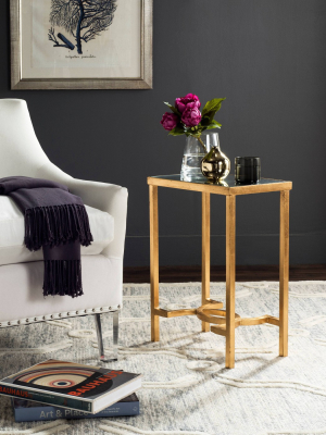 Everard End Table Gold/mirror - Safavieh