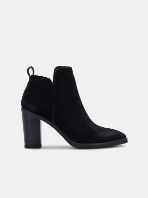 Sirano Booties Onyx Suede