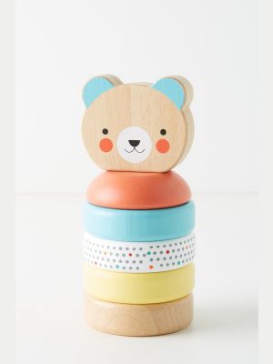 Happy Bear Wooden Stacker Toy