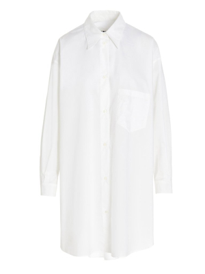 Mm6 Maison Margiela Asymmetric Oversized Shirt Dress