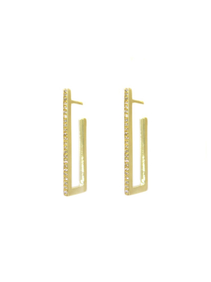 Diamond Rectangular Hoops