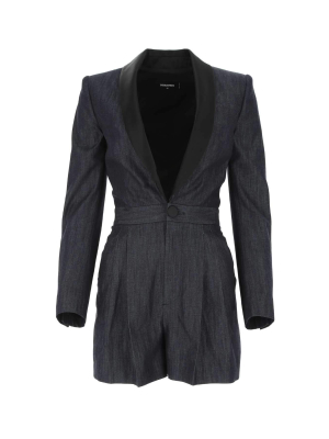 Dsquared2 Denim Tuxedo Playsuit