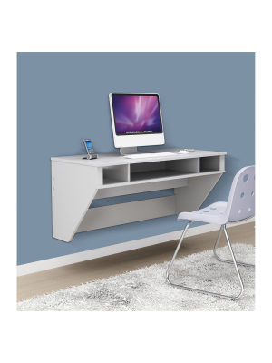 Designer Floating Desk White - Prepac