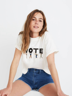 Vote Graphic Easy Crop Tee