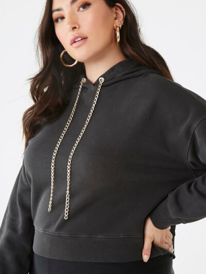 Plus Size Curb Chain Hoodie