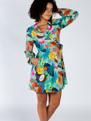 The Mack Daiquiri | Tropical Fruit Wrap Dress