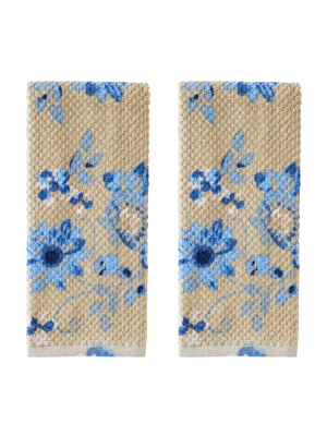 2pc Richmond Floral Hand Towel Set - Skl Home