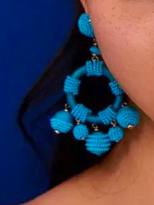 'kelly' Bohemian Beaded Hoop Drop Earrings (4 Colors)