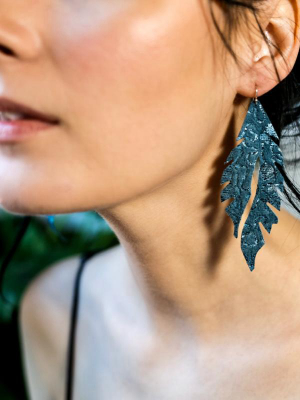 Leather Feather Minis: Blue Squid