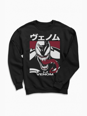 Venom Kanji Poster Crew Neck Sweatshirt