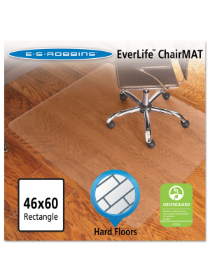 3'10"x5' Rectangle Solid Office Chair Mat Clear - Es Robbins