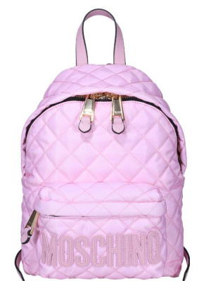 Moschino Logo Quilted Backpack