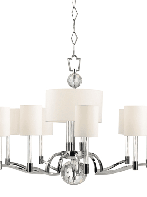 Waterloo 12 Light Chandelier Polished Nickel