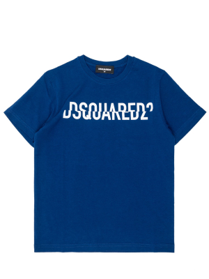 Dsquared2 Kids Split Logo Printed T-shirt