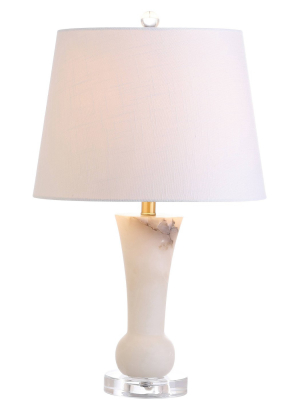 23" Eliza Alabaster Table Lamp (includes Led Light Bulb) White - Jonathan Y