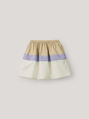 Color-block Cotton Skirt