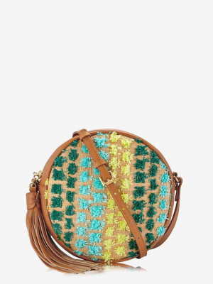 Gigi New York Multicolored Green Multi Pop Pom Bag