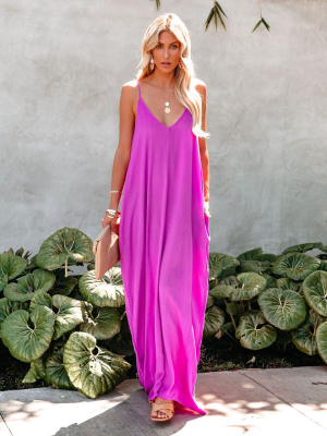 Olivian Pocketed Maxi Dress - Magenta