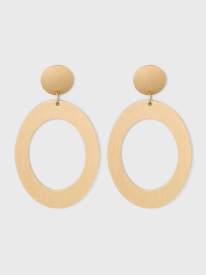 Circle Stud And Open Oval Drop Earrings - Universal Thread™ Gold